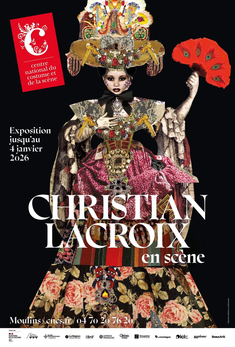 [eventi ] La mostra “Christian Lacroix en Scene” 🎬 al Centre National du Costume et de la scene a Moulins . Con 140 costumi di spettacoli unici , da vedere fino al 4/26 #ExploreFrance #ChristianLacroix <a href="/auvergnerhalpes/">Auvergne-Rhône-Alpes</a>