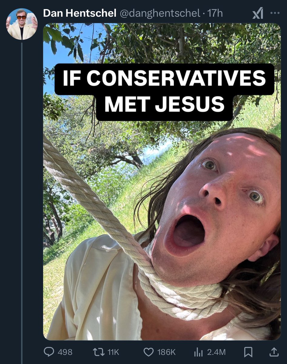 WomenPostingLs's tweet image. I’m sure Dan is going to start making jokes about Jews and Muslims next and surely not just solo target Christianity like every hack libtard “comedian”!