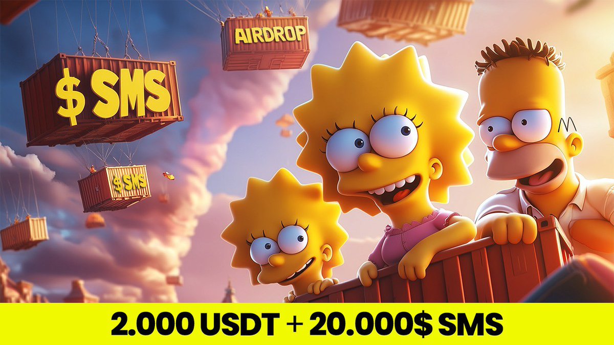 🔍  Simpsons #Airdrop (New Round)

🏆  Airdrop Pool: $20,000 worth of SMS + 2000 USDT

🔴  Start the airdrop bot: t.me/SimpsonNewRoun…

🔘 Do the tasks on the bot &amp; submit your data.

🔘 Details: youtu.be/M_kfCFxP3t0

#Airdrops #Bitcoin #Simpsons #SMS #USDT #AirdropDet