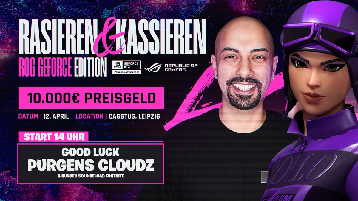 | AMAR Rasieren &amp; Kassieren

| Preisgeld 10.000€😱

Wir wünschen <a href="/Cloudz44_/">enefy cloudz</a> heute viel Glück🍀

#PurgensLightsUp💫