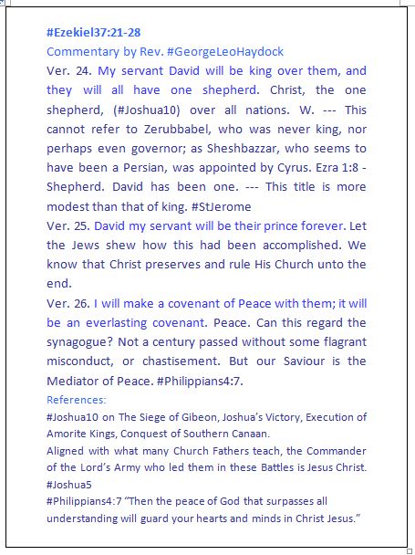 Michael65413248's tweet photo. (1/4)#Ezekiel37:21-28
Commentary by Rev.#GeorgeLeoHaydock
References: #Joshua10 on the War https://t.co/LwTLUawnxK
#Joshua5: The Army Commander is #JesusChrist https://t.co/i8JUM2yMBz
The Battle is the Lord's! Being defeated is Impossible!
#Joshua11:20 https://t.co/uyHi8qR8Jj https://t.co/uEMejH5g4T