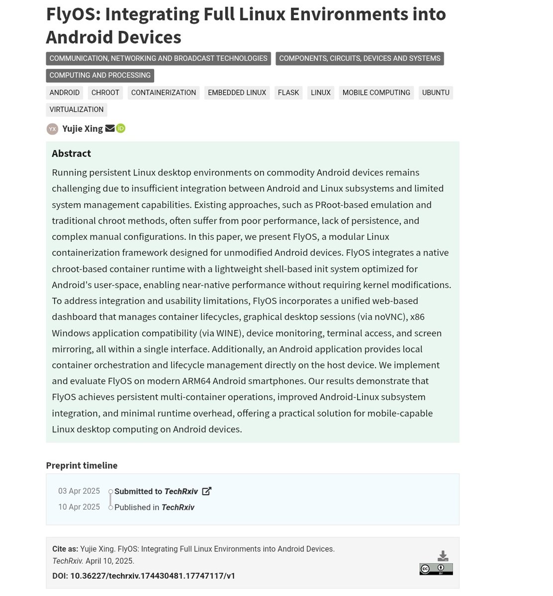 edwardhsingdev's tweet photo. First paper in my life~
From 0 to open-access. From phone to Linux.
https://t.co/LQzBoRZzvR https://t.co/nz69wwrAce