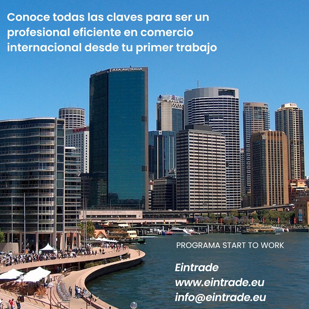 START TO WORK COMERCIO INTERNACIONAL 2025
Programa de aceleración de conocimientos clave para gestionar los negocios internacionales con seguridad y sin errores. 

Consulta sobre nuestros programas de mentoría para profesionales junior y emprendedores.
eintrade.eu/page/discover-…