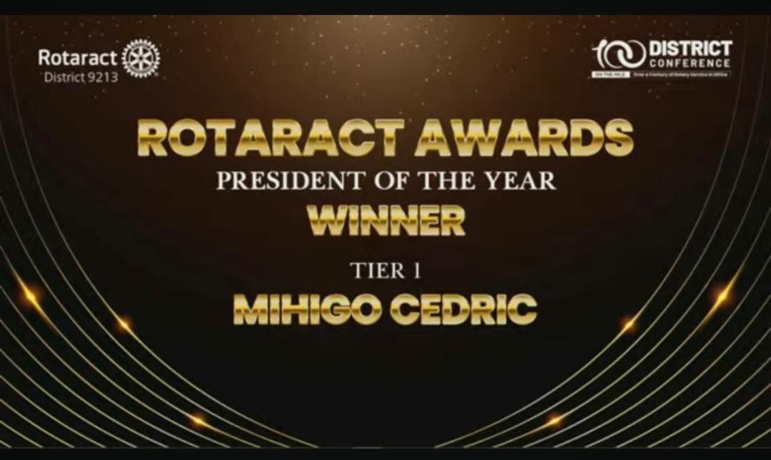 Rotaract Club of Upper Kololo (@racupperkololo) on Twitter photo We’re honored to be named this year’s Rising Star Club and even more proud of our Charter President <a href="/cedric_mihigo/">Cedric Mihigo</a>, recognized as President of the Year at the #100ThDISCON in Jinja.
We’re grateful for the recognition and even more inspired to keep serving. We’re honored to be named this year’s Rising Star Club and even more proud of our Charter President <a href="/cedric_mihigo/">Cedric Mihigo</a>, recognized as President of the Year at the #100ThDISCON in Jinja.
We’re grateful for the recognition and even more inspired to keep serving.