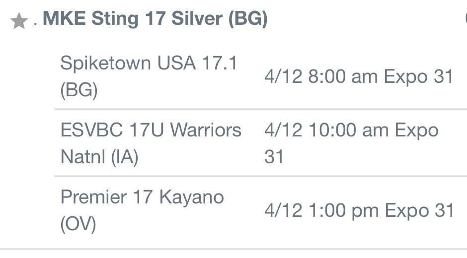 SATURDAY.  Day 2 schedule.