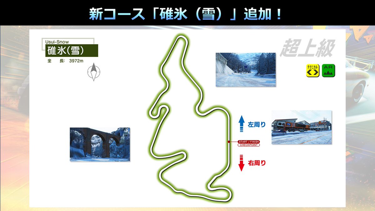 【新コース ～碓氷（雪）登場！～ 】
新コース『碓氷（雪）』が実装！

これから生放送で初公開！

📺配信リンク
youtube.com/live/tCPx5LE2_…

#頭文字DAC