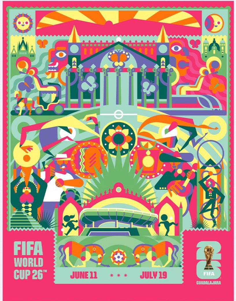 The <a href="/FIFAWorldCup/">FIFA World Cup</a> 26– Canada, Mexico and the United States – will
be the largest World Cup yet and the third World Cup hosted by Mexico! The official posters of #cdmx #monterrey #guadalajara, have been released celebrating our culture, diversity, and passion for football!