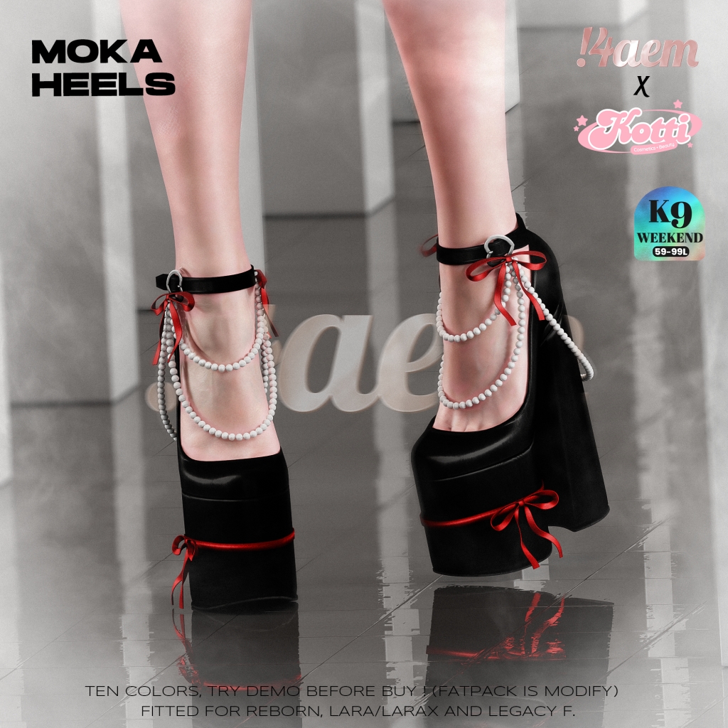 KawaiiFeedSL's tweet photo. !4AEM x Kotti: Moka Heels〡K9 Weekend Sale @ Mainstore〡Taxi: https://t.co/i3gJBrwWdK
#secondlife #metaverse #4aem #k9weekendsale #mainstore #secondlifecontent #kawaiifeed https://t.co/V2TIbv3KqI