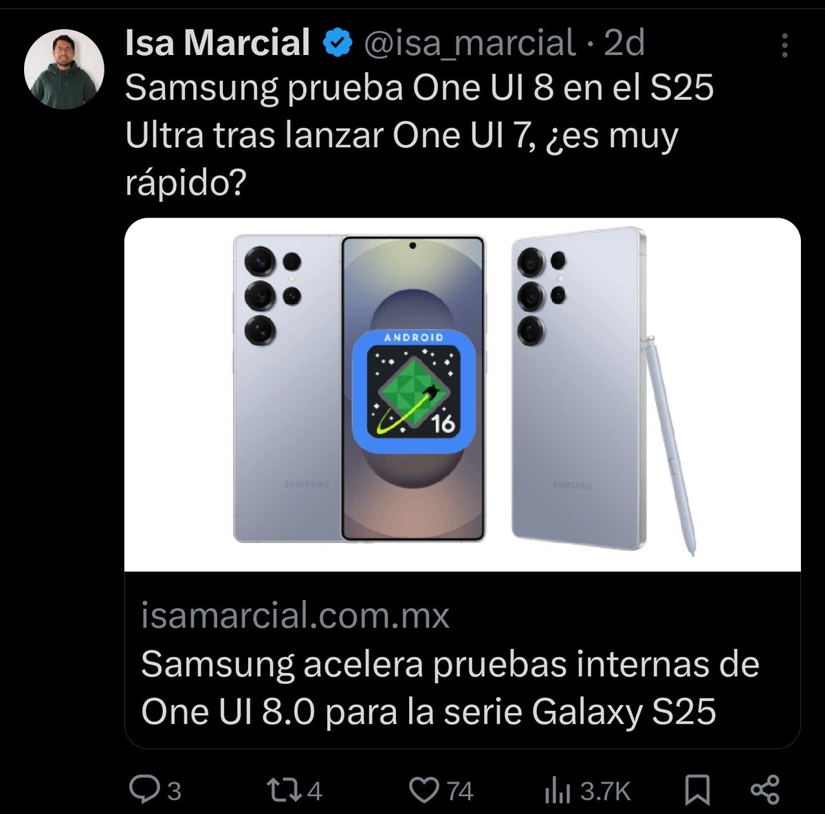 EliudRP98's tweet photo. @samsungmobilemx Haciendo pruebas para One UI 8 y en México ni si quiera llega el 7 qué vergüenza y falta de respeto. "Somos los del final, los que no cuentan" https://t.co/huqUz0vVWz