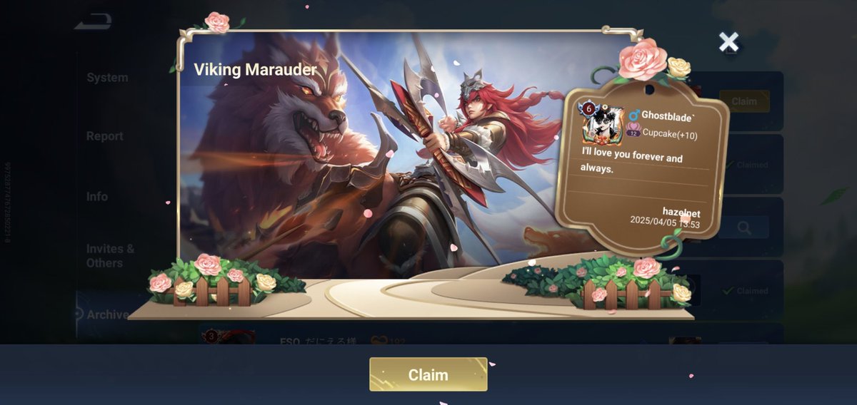 im_ghostblade's tweet photo. Lagi enak2 tidur, pas bangun iseng ngecek game, ternyata ayangku berulah lagi 🙃 panggilan chano jungle nih

Makasih ayang @hezelnett https://t.co/dml4kxLYyf