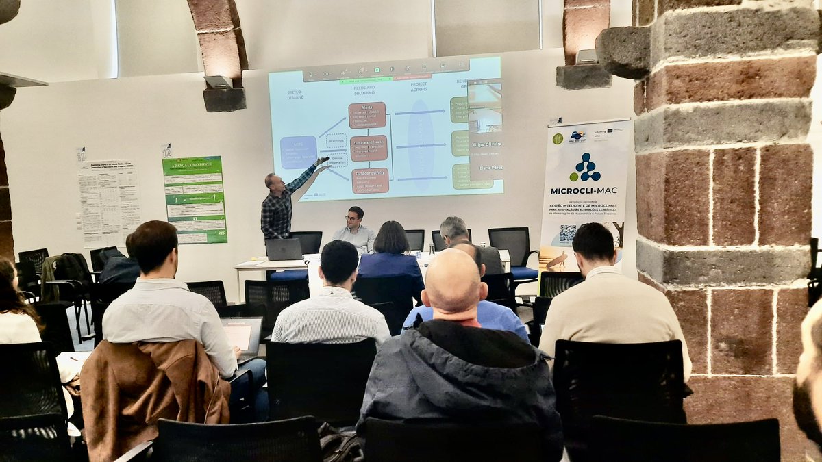 Microcli_mac's tweet photo. 🌍🏃���♂️ Matías González and Marianela González from @ULPGC took part in the Sports and Science Seminar 2025 in Madeira!
They shared how better weather alerts can improve athlete safety and performance, a key focus of #MicroclimMac. 🌦️⚽
Stay tuned for more project updates! 🚀 https://t.co/aqV2RHylMR