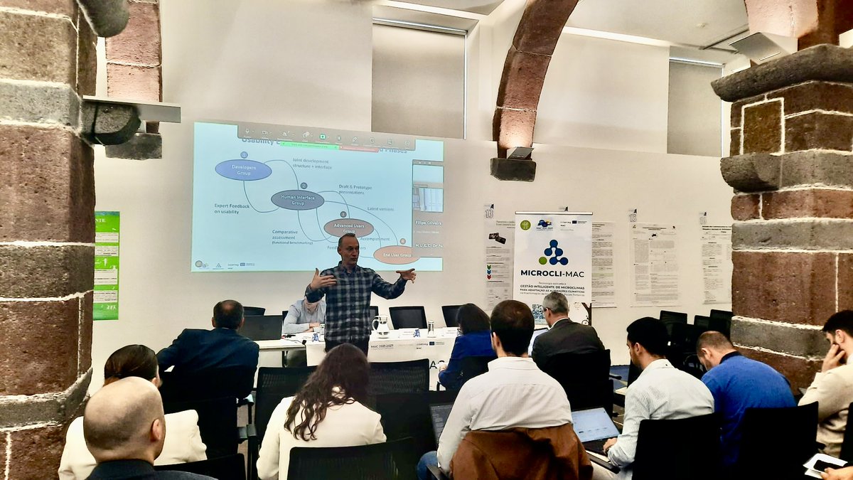 Microcli_mac's tweet photo. 🌍🏃���♂️ Matías González and Marianela González from @ULPGC took part in the Sports and Science Seminar 2025 in Madeira!
They shared how better weather alerts can improve athlete safety and performance, a key focus of #MicroclimMac. 🌦️⚽
Stay tuned for more project updates! 🚀 https://t.co/aqV2RHylMR