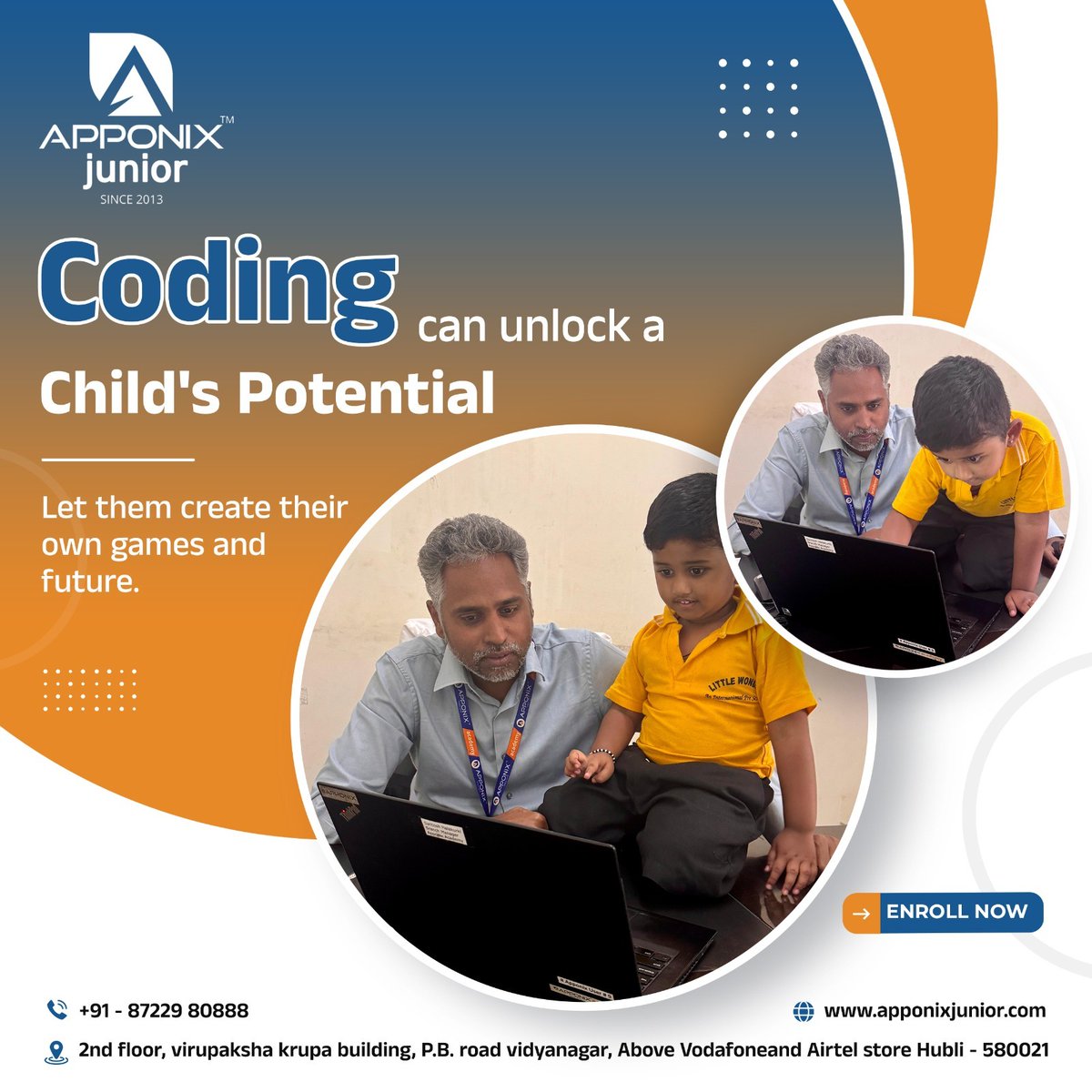 apponixjunior's tweet image. 🚀 Unlock your child’s future with coding at Apponix Junior!
Let them build games, apps &amp;amp; dreams one line at a time 💻✨
📍Hubli | 📞 87229 80888
👉 Enroll Now

#CodingForKids #ApponixJunior #TechSavvyKids #HubliMoms #STEMEducation