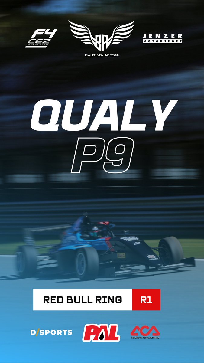 Primera clasificación en F4 ✅
P9 para la carrera 1 💪🏼
-
First qualy in F4 ✅
P9 for race 1 later 💪🏼

#F4 #Formula4 #F4CEZ #BA25 <a href="/JenzerF3_F4/">Jenzer Motorsport AG</a> <a href="/dsports_py/">D/SPORTS</a>