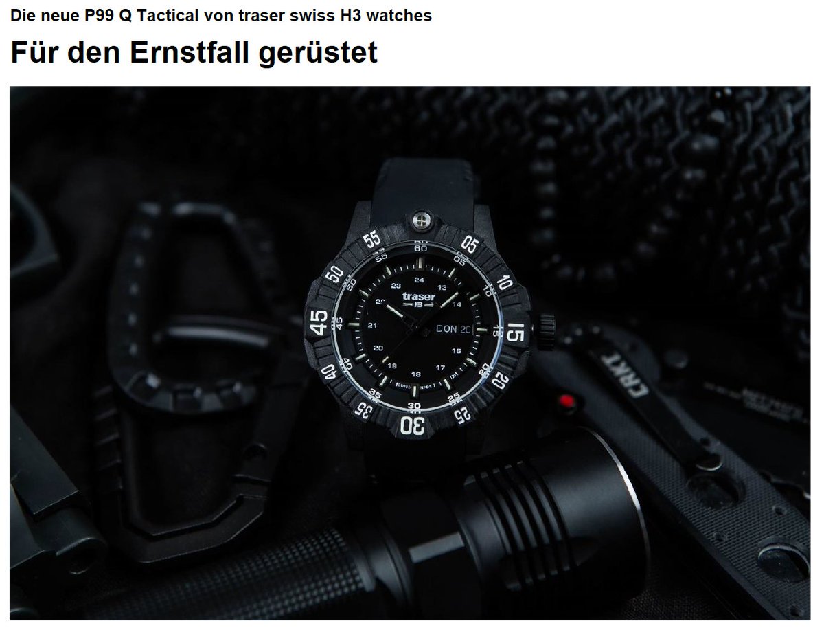 KdoMagazin's tweet image. Jetzt zu #Ostern verlosen wir nach dem Zufallsprinzip eine neue Uhr #P99 Q #Tactical von #traser Swiss #H3 watches. Beginn sofort. Ende 26. April 2025 24:00 Uhr. Der Rechtsweg ist ausgeschlossen. #Uhr wird zugeschickt.
- Liken!
- Kommentieren!
- Weiterleiten!
Danke an alle Leser!