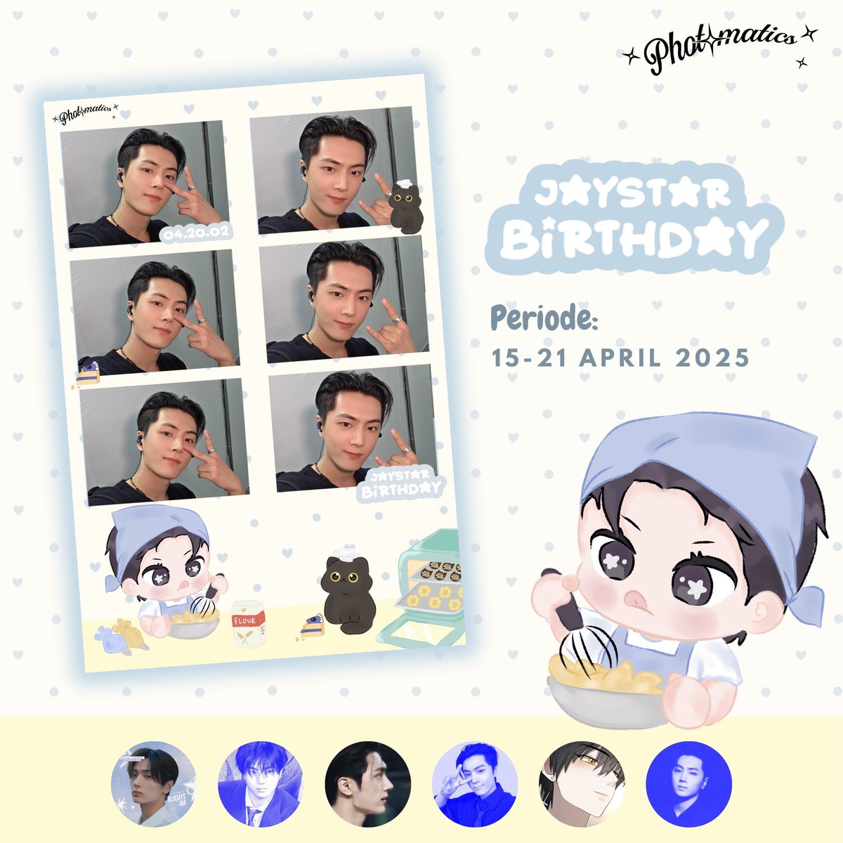 byjongseongie's tweet photo. ─ ୨ৎ photobooth frame event for #jaystar birthday  

🗓️ 15 april - 21 april 2025
📍photomatics (details on poster) ᝰ.ᐟ

capture ur memories and tag @engene03z ❣️ https://t.co/oG77Jl1kHl
