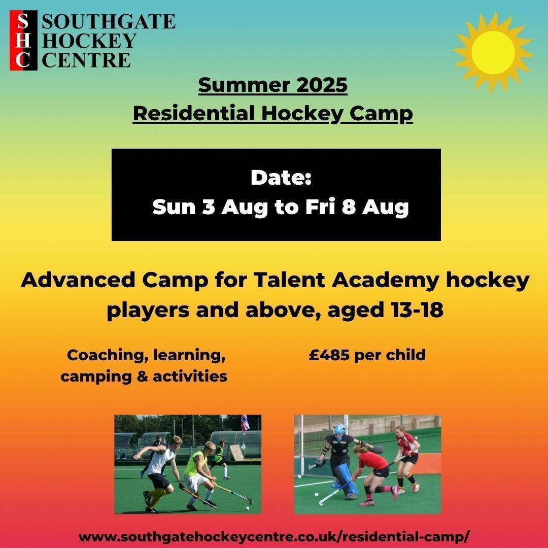 SUMMER RESIDENTIAL HOCKEY CAMP

Advanced Camp for county academy hockey players and above, aged 13-18
2 and 4 day camps available.

For more info and to reserve a place:   buff.ly/SBIRx5a 

#englandhockey #hockeycamp #hockeyjuniors #talentacademy
