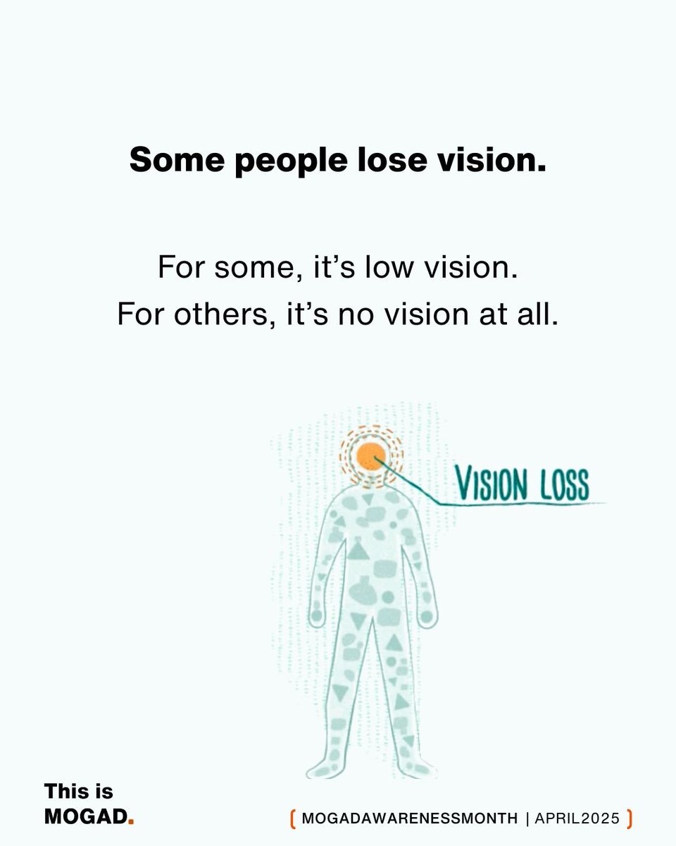 wearesrna's tweet photo. #MOGAD is a rare neuroinflammatory disorder that can show up in many different ways:

👁️ Some people experience low vision—or no vision at all
🧠 Others face brain fog, fatigue, chronic pain, or numbness
🦻 Some live with hearing issues or bladder dysfunction https://t.co/jgGO2VkcAN