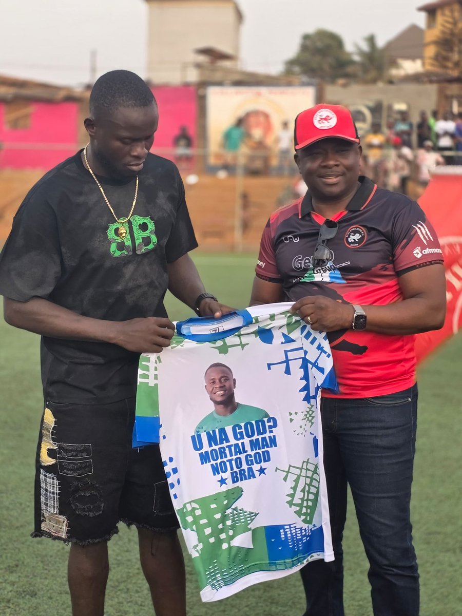 “U Na God? Mortal Man Noto God, Bra!” -Musa Tombo. 

Indeed, “Mortal Man Noto God.”

I am excited to see our beloved 
East End Lions ( E.E Lions) football club leading the Premier League Table.

As Club Chairman, I was happy to watch the impressive performance of our team E.E