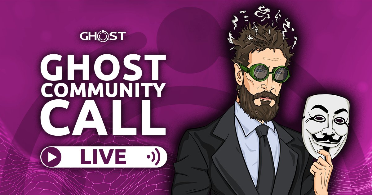 🚨 Q2 2025 GHOST Community Call 👻🚀

🔴 WE ARE LIVE
🔗 ghostchain.io/call

Stay up to date on everything GHOST and web3 trends, ask questions like an OG ghostie, invite non GHOST members to join and become node runners 😎👍

$CSPR $GHST $GMV