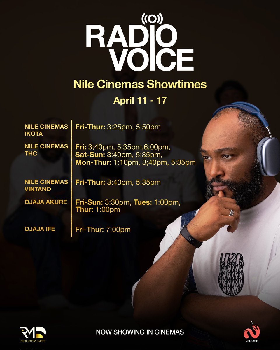 Everything9ja's tweet photo. #RadioVoice is a powerful movie of people on radio, a story of second chances, purpose, and finding the courage to speak, even when the world tries to silence you.

Don’t miss it!
Now Showing in Cinemas Nationwide. https://t.co/fMM0ml6gab
