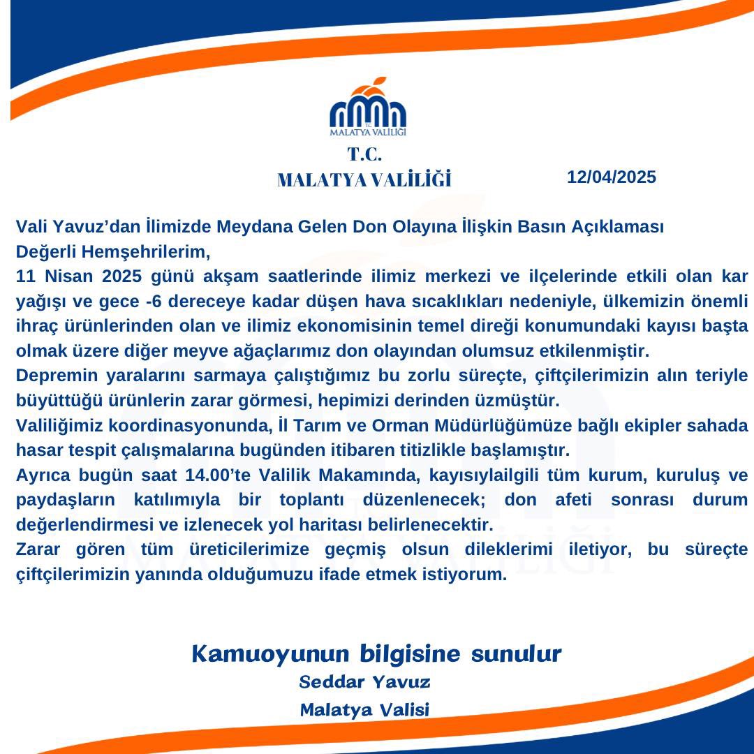 Geçmiş olsun Malatyam