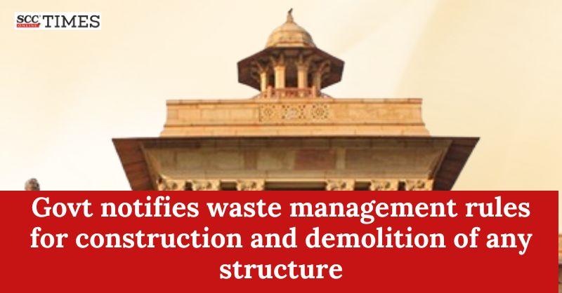 scconline_'s tweet photo. Govt notifies waste management rules for construction and demolition of any structure
#MinistryofEnvironment #ForestandClimateChange #Contruction #Demolition #EPR #extendedproducerresponsibility #MoEF #waastemanagementplans #WasteManagement #scconline #legalnews #legalknowledge