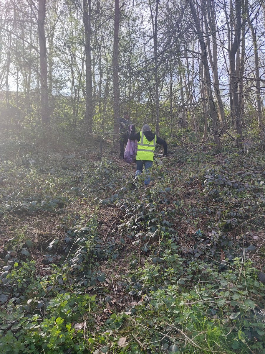 HalesowenWMP's tweet photo. Halesowen NHT attended  Greenland between  Hillside Avenue and Banners Street, with Cradley Bloomers-Tidy Cradley Group this morning. To assist with the shocking  fly tipping in that area.
#workingwiththecommunity https://t.co/W6CD61LVPu