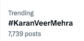 vaishnavi6303's tweet photo. KV is trending ๐๐ผ๐ฅณ
@KaranVeerMehra issi baat pe ek #askkaran hojaye??
#KaranVeerMehra https://t.co/RmgDvvVGn1