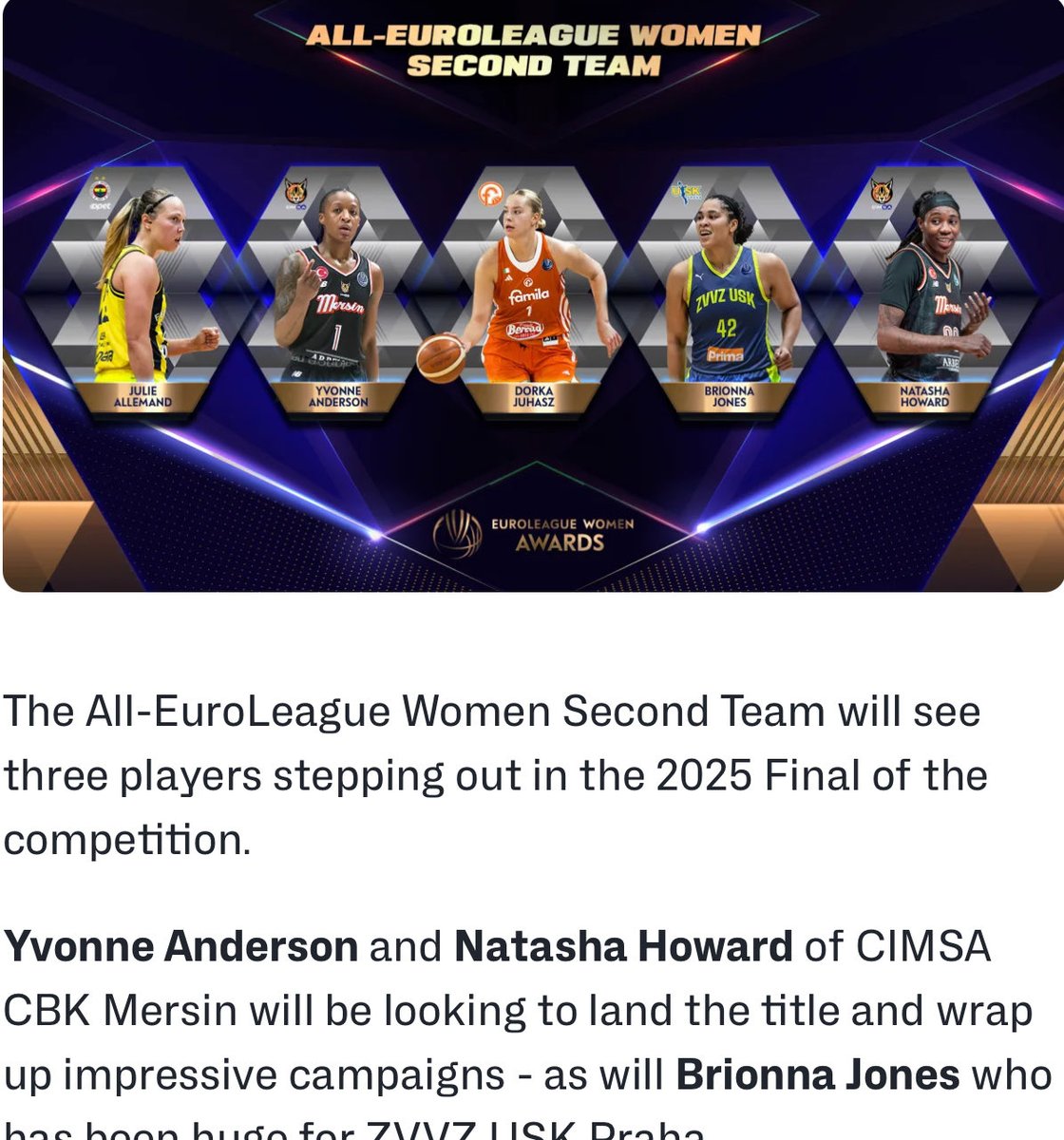 Good DUB  ⁦<a href="/YMAnder12/">Yvonne Anderson</a>⁩ On to Finals! Congrats on All Euroleague selection!!