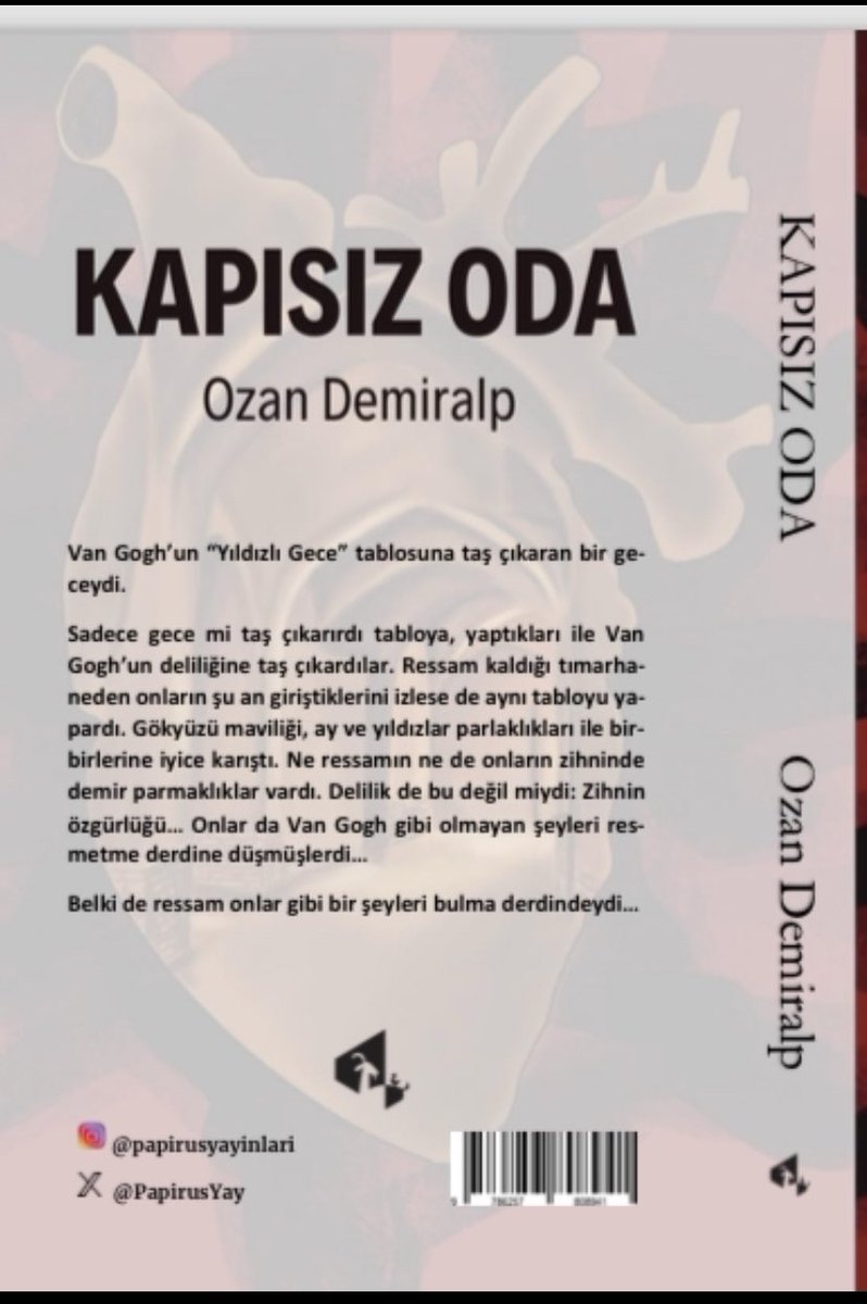 Ozan_Demiralp's tweet photo. “Kapısız Oda” @PapirusYay ile artık okuyucusuyla... 

“Herkes kapısız odadaydı, kapısız oda herkesin içindeydi de her insan bir kez de olsa bir tebliğ alırdı muhakkak mektupla. Zarfın dışı ile uğraşırdı çok kişi yaşamı boyunca. Çok azı mazrufa ulaşırdı. Kimisi basıp geçerdi zarfın üzerine kimisi de ömrünü mektup uğruna yaşardı…”