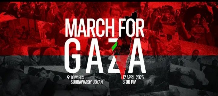 abdullahAlsiham's tweet photo. 12 April 2025
#MarchForGaza 
Dhaka, Bangladesh 
#FreePalestine https://t.co/wSYGRk5Zc5