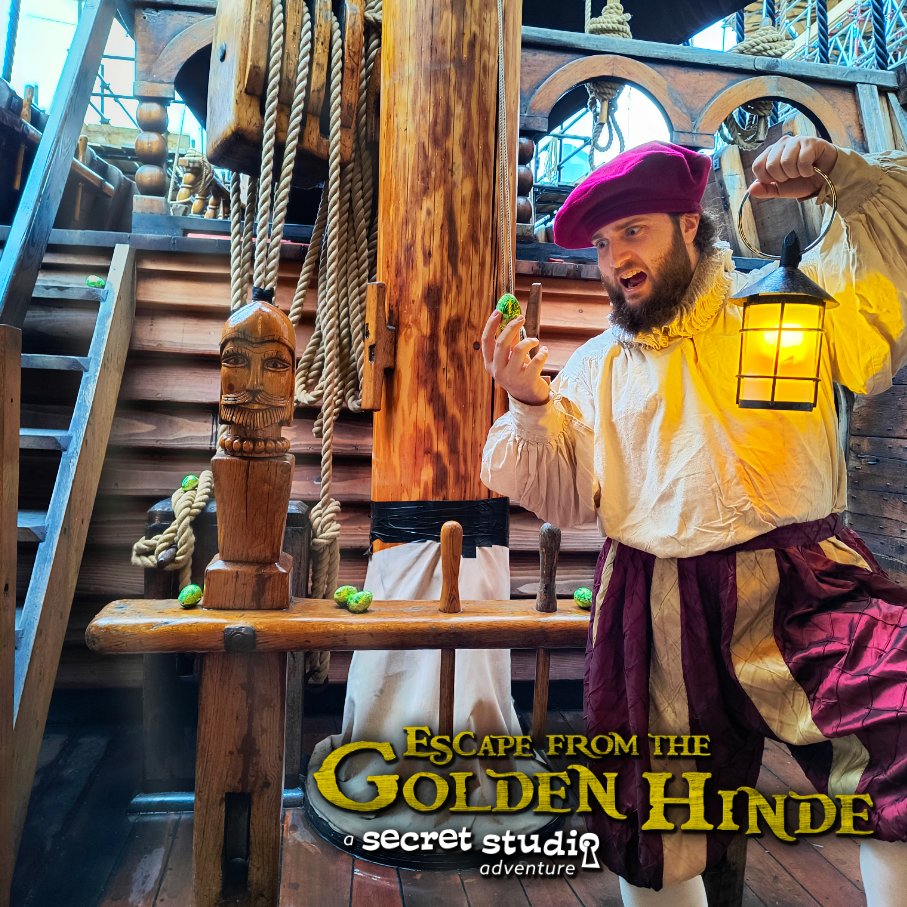 🪺 A strange flock of Easter seagulls has decided to lay golden eggs on the <a href="/GoldenHinde_/">The Golden Hinde</a>  

🏴‍☠️ If you find one you may keep it! 

💰 Escape the ship &amp; walk away with treasure

🎉  kids under 10 go FREE! (T&amp;Cs apply: Min 3 adults per booking.)

Book now → escapeintime.co.uk/goldenhinde/