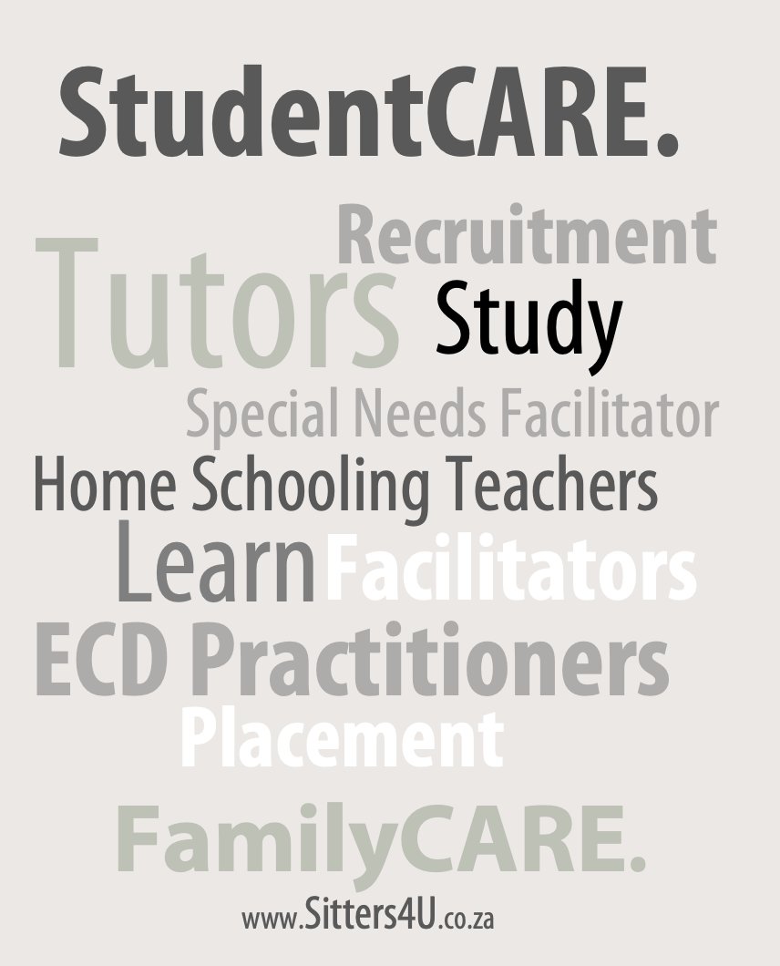 Every #child #learns differently! That’s why #StudentCARE provides tailored #specialneeds #facilitation, #MicroSchooling, and #tutoring to help #children thrive #academically. #InclusiveEducation #StudentSuccess Visit sitters4u.co.za to start your enquiry.