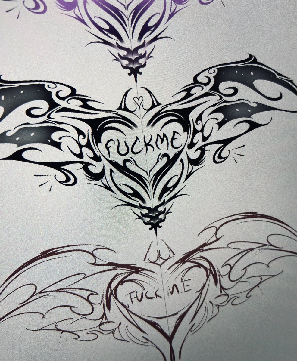 我有时候很佩服我的客人们，他们看到这么潦草的草稿都敢付钱。
#淫纹 #淫纹设计