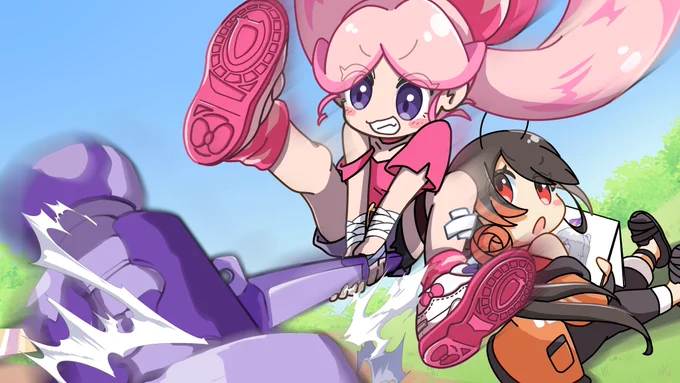 【お仕事】 かかげ先生のyoutube企画配信『ポケモン擬人化復元』のサムネイラストを今回も作成させていただきましたー!
