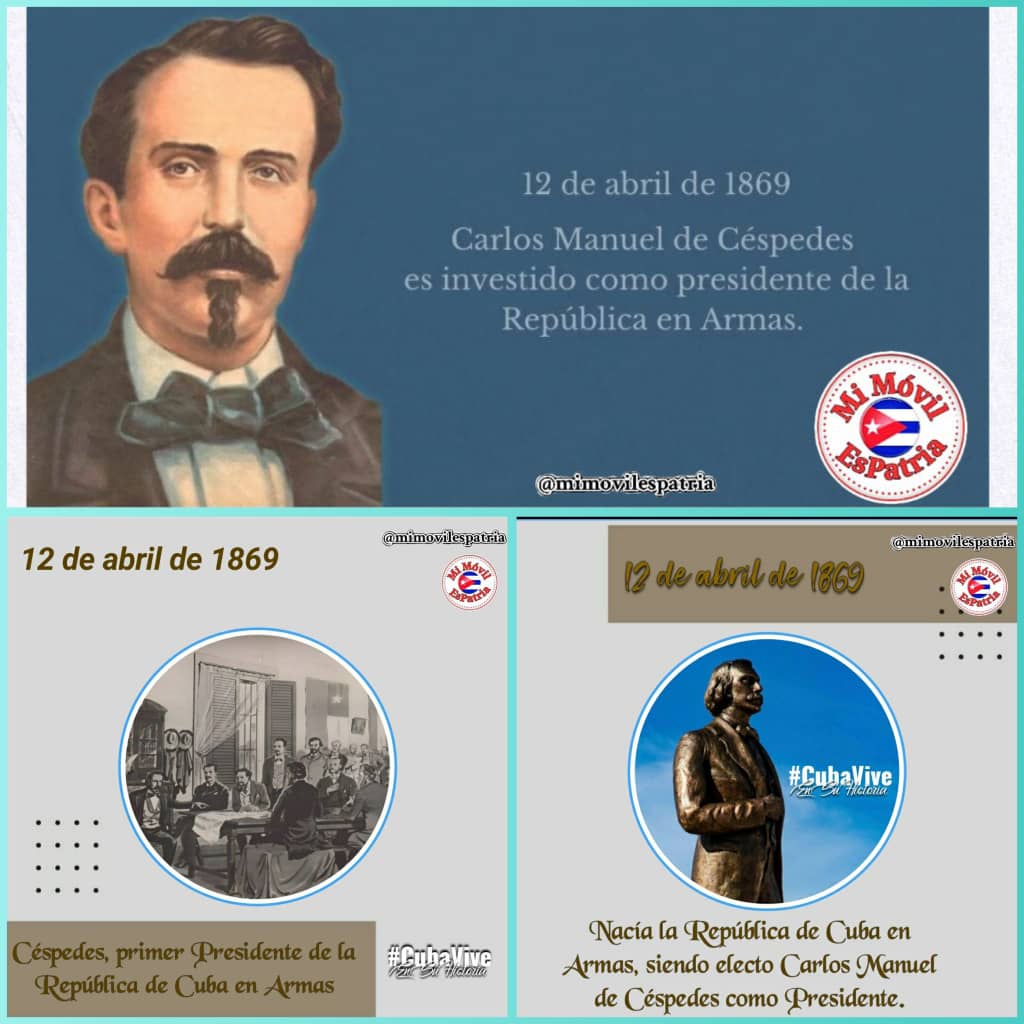 Este 12 de abril de 1869, Carlos Manuel de Céspedes es investido como Presidente de la República en Armas.
#CubaViveEnSuHistoria #CubaMined #PinardelRío