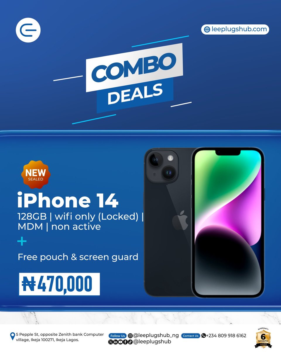 leeplugshub's tweet photo. COMBO DEALS‼️
Get more than one item for the price of one.

Start shopping now.
Shop via https://t.co/7W3MrGc14u or send a dm.

#leeplugshub
#gadgetplug https://t.co/yz7PRE96tM