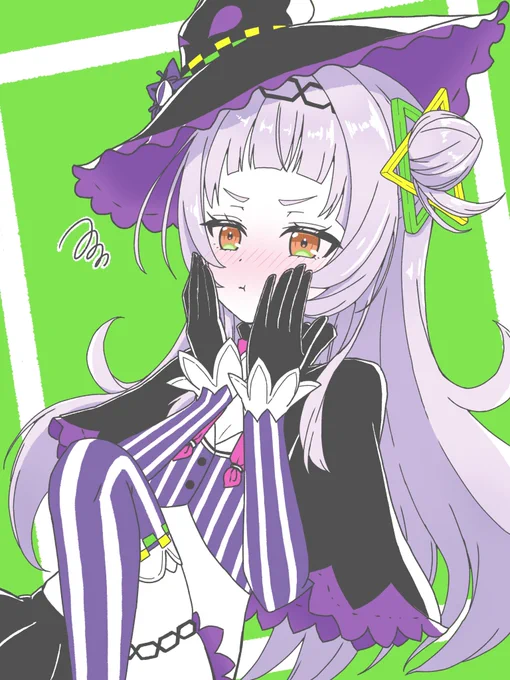 #ホロライブ五十音順に描いたらロボ子さんの時には画力上がってる説28人目 紫咲シオン#シオンの書物 