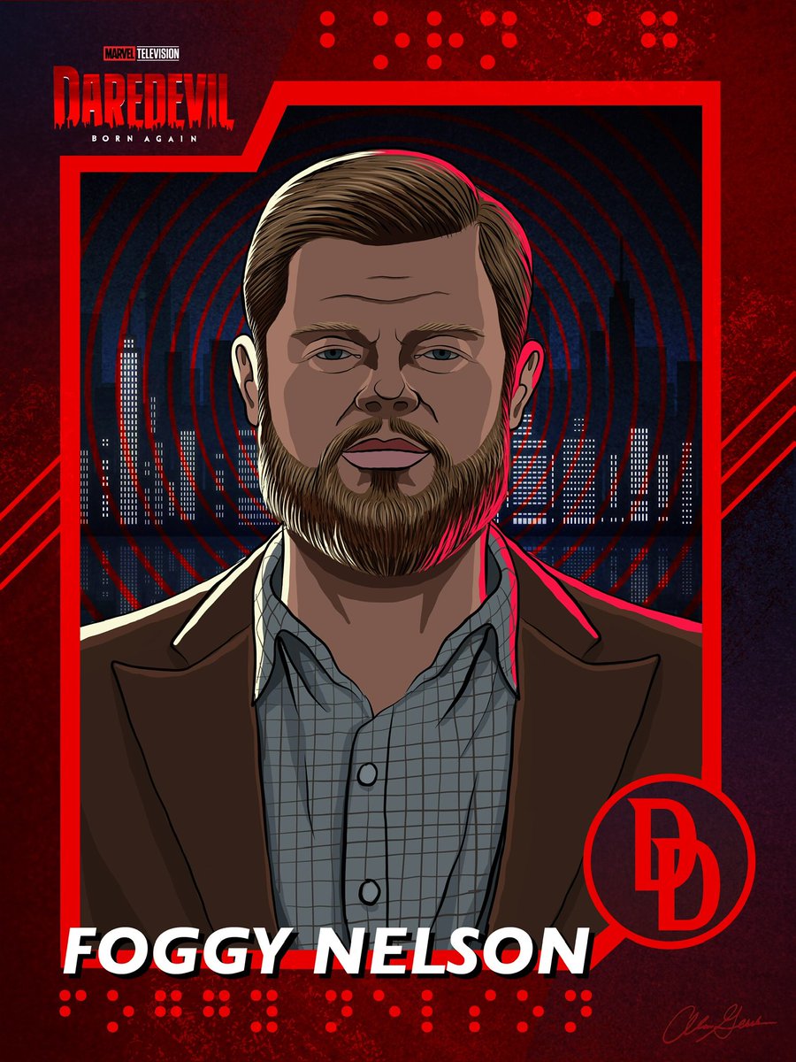 Here’s a new #digitalart tribute of #eldenhenson as #foggynelson from <a href="/MarvelStudios/">Marvel Studios</a> <a href="/Daredevil/">Daredevil</a> #bornagain 

#tradingcard tribute drawn on the #iPadProart in #adobeillustrator so much fun!😃 #DaredevilBornAgain      <a href="/TheNewtonBros/">The Newton Brothers</a> #Marvel #daredevilart #comics #Daredevil  #fanart