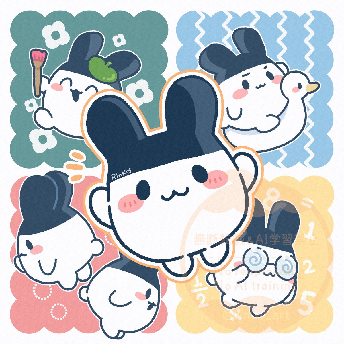 みみっちだらけ🎨
#たまごっち #Tamagotchi 
#イラスト #ファンアート