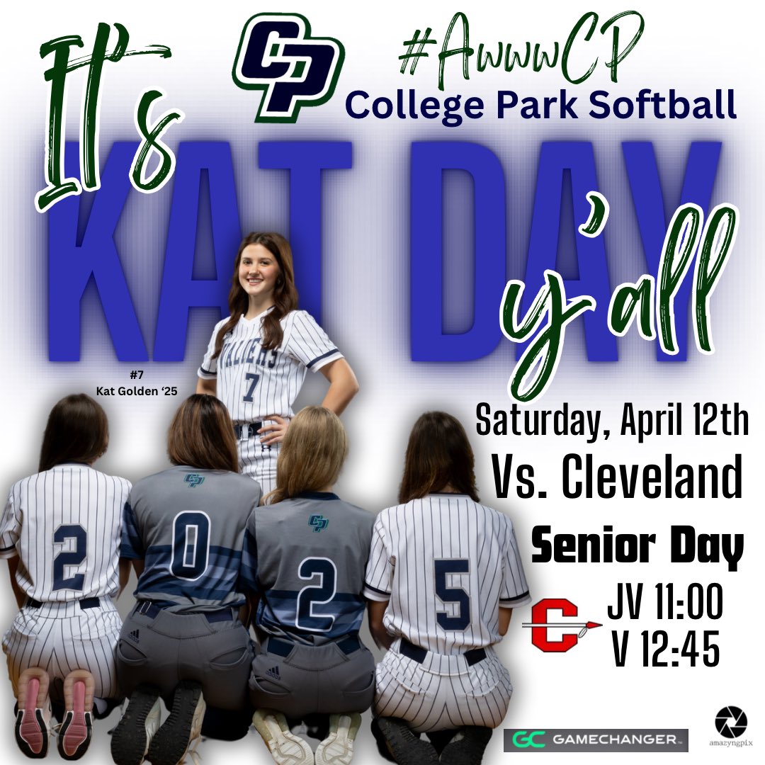 TWCPSoftball's tweet photo. We have some Saturday afternoon action today at the Diamond. And itโs SENIOR DAY!!
๐ฅ vs Cleveland
๐ Saturday, Apr 12
โฑ JV 11:00/Var 12:45
๐ Diamonds at CP
#AwwwCP #ContinueTheClimb
@ConroeISDSports @TWCP_ATHLETICS @CollegeParkHS @CPSNFootball https://t.co/WtbtrLbRQ7