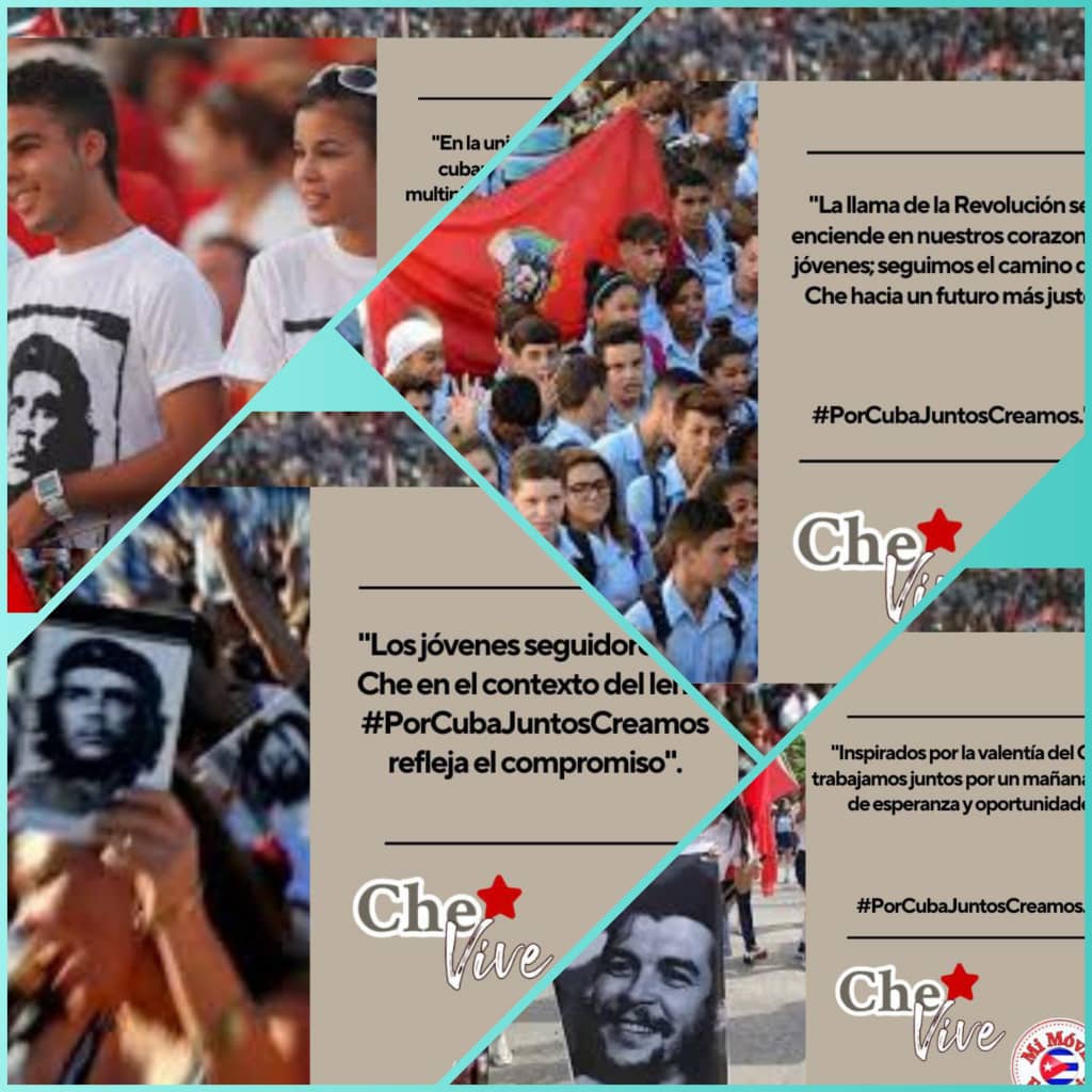 Los ideales del #CheVive trascienden el tiempo; somos los jóvenes que llevamos su mensaje hacia el futuro #PorCubaJuntosCreamos 

#CubaVencerá #PinarXNuevasVictorias #CubaMined