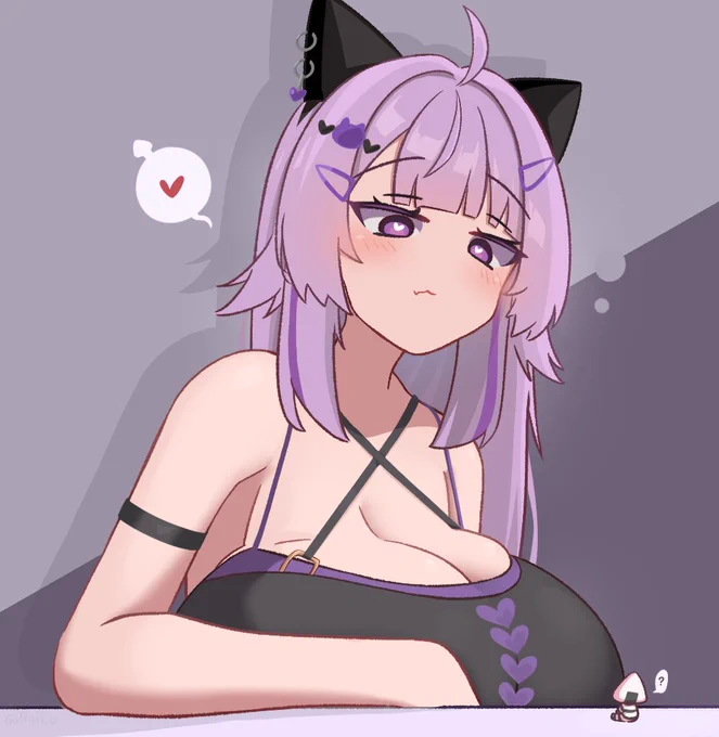 猫又おかゆ ⸝⸝'꒳`⸝⸝ #絵かゆ #ホロライブ 