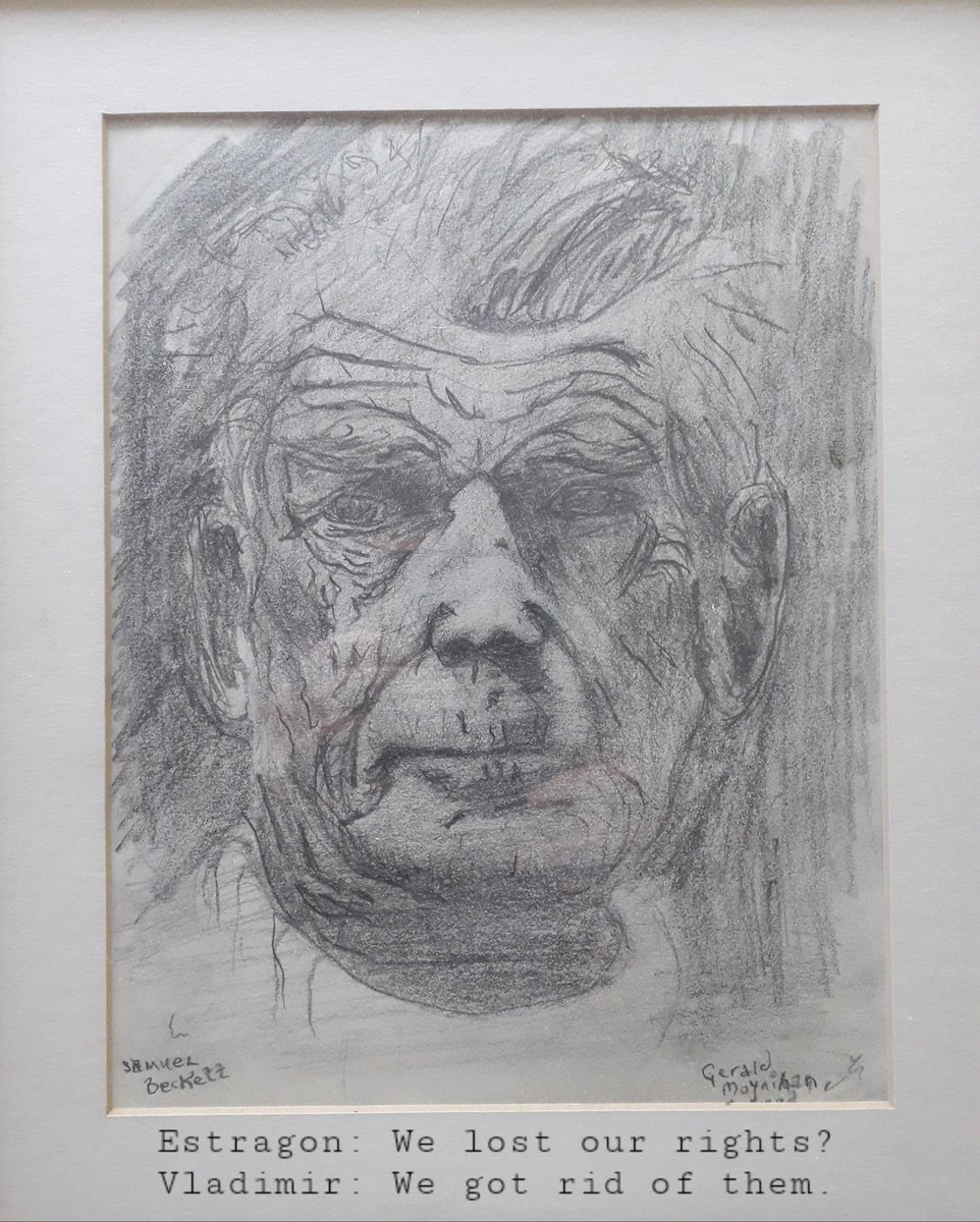 GerryMoynihan's tweet photo. Drawing inspiration from #writers...

My attempt at a #PencilDrawing of #SamuelBeckett with #QuoteOfTheDay 👇

"Estragon: We lost our rights?
Vladimir: We got rid of them."

(from #WaitingForGodot)

#IrishWriter #IrishPlaywright #Art #artwork #drawingart #Playwright #amwriting https://t.co/jX0WbpOnxY