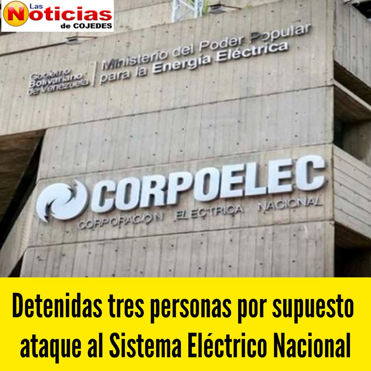 Detenidas tres personas por supuesto ataque al Sistema Eléctrico Nacional
instagram.com/p/DIWEdSJRTVQ/…