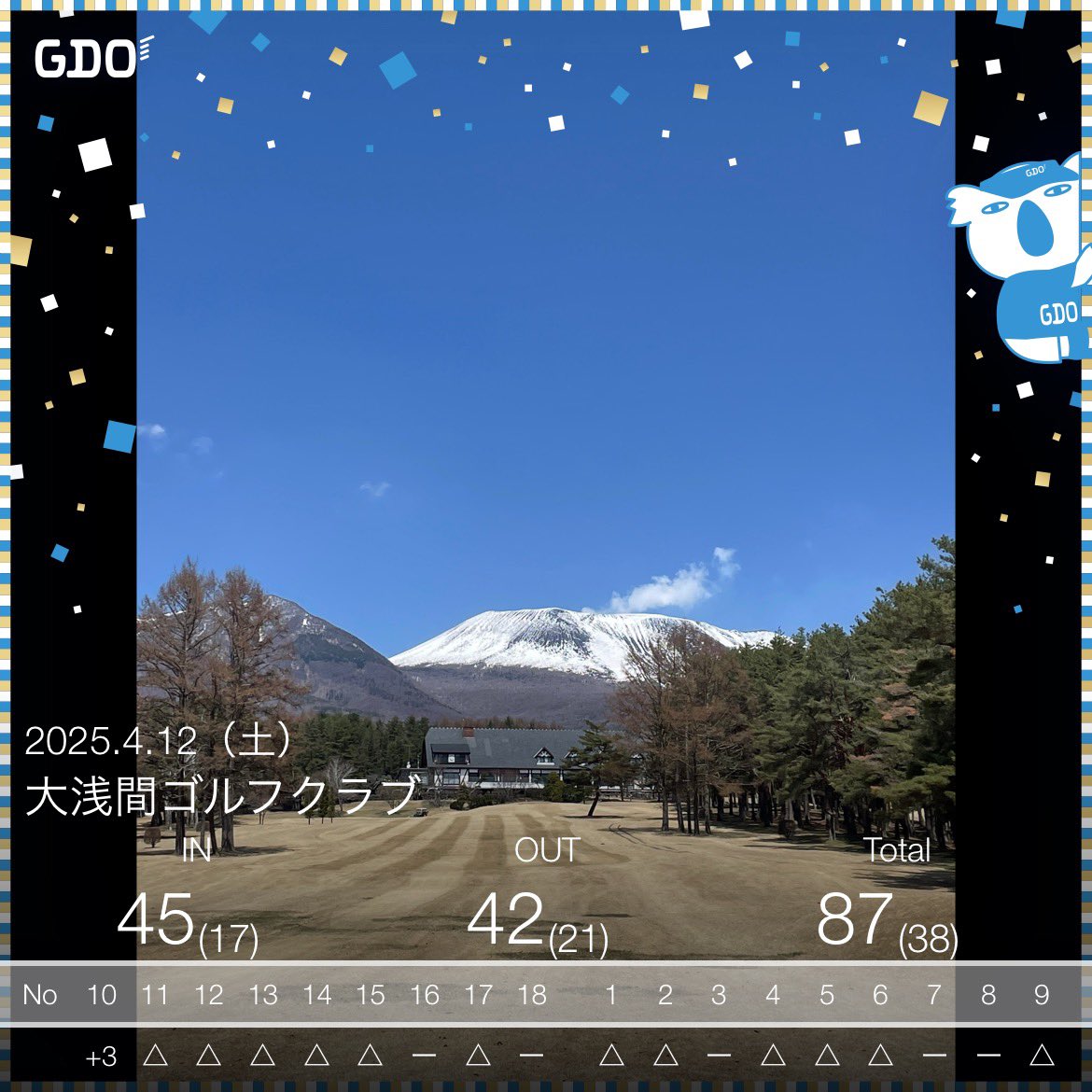 zenderyo's tweet photo. 名門ゴルフ⛳️
やっぱグリーンが難しー！！
今日はドライバーは良き、アイアンと寄せがクソ！！
いいお天気で浅間山も綺麗でした✨ https://t.co/27qXVGHvfv
