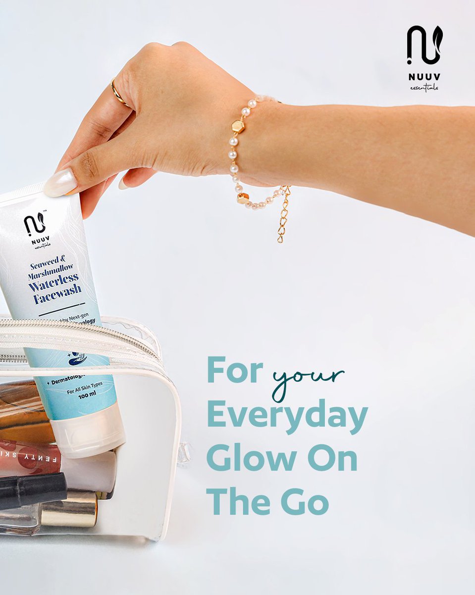 NuuvEssentials's tweet photo. Just pump, swipe, glow! ✨ Skincare that fits in your pouch and your pace. 
Cleanse, hydrate, and refresh—minus the mess.
The glow-up you can carry everywhere😌
#NUUVGlowOnTheGo 

#NUUVEssentials #WaterlessFaceWash #SkincareMadeSimple #TheFutureOfSkincare #Skincare https://t.co/7zcCBSHrqx