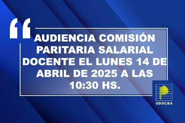 udocbacentral's tweet photo. UDOCBA Informa

AUDIENCIA COMISIÓN PARITARIA SALARIAL DOCENTE 

https://t.co/cxlI9fTnQV https://t.co/kMPtConBOs