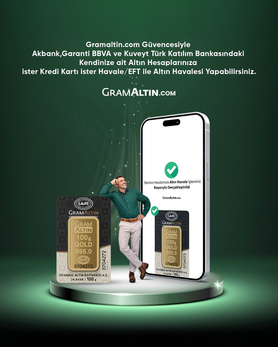 gramaltincom's tweet photo. Nerede olursanız olun!
Altın havalesi kolayca banka hesabınıza geçsin.

https://t.co/XsRuqHjGWf https://t.co/CFeKXM4rf5